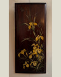 Floral painting on bevelled wood panel wall hanging (2 of 2)