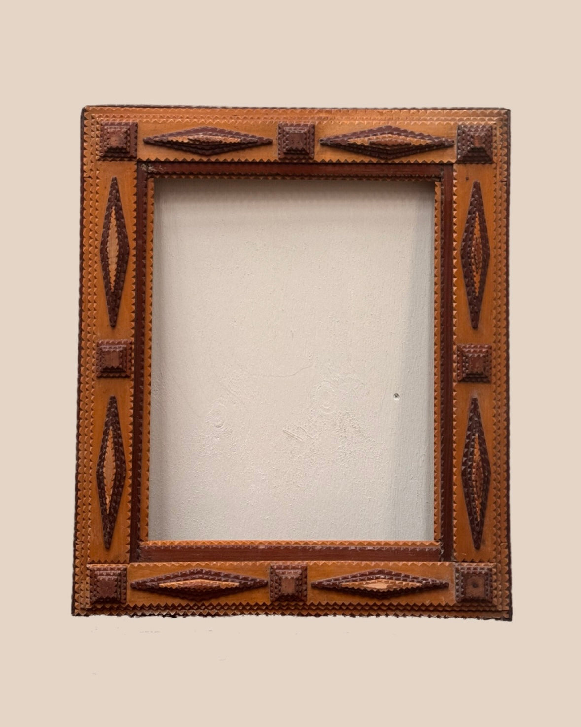 1900s tramp art picture frame