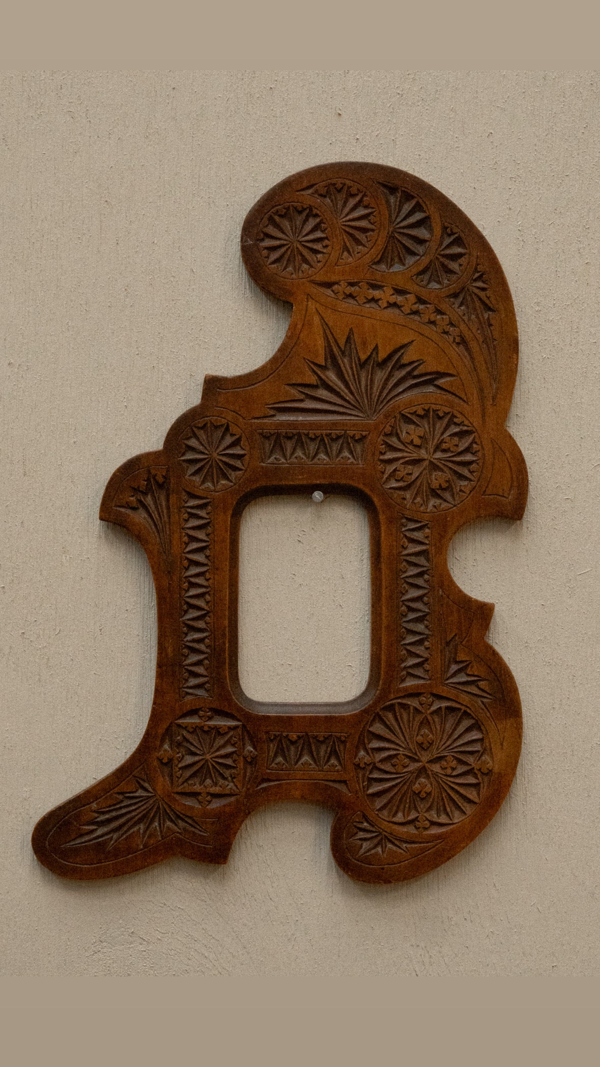 Chip carve wooden picture frame
