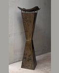 Brutalist metal pedestal