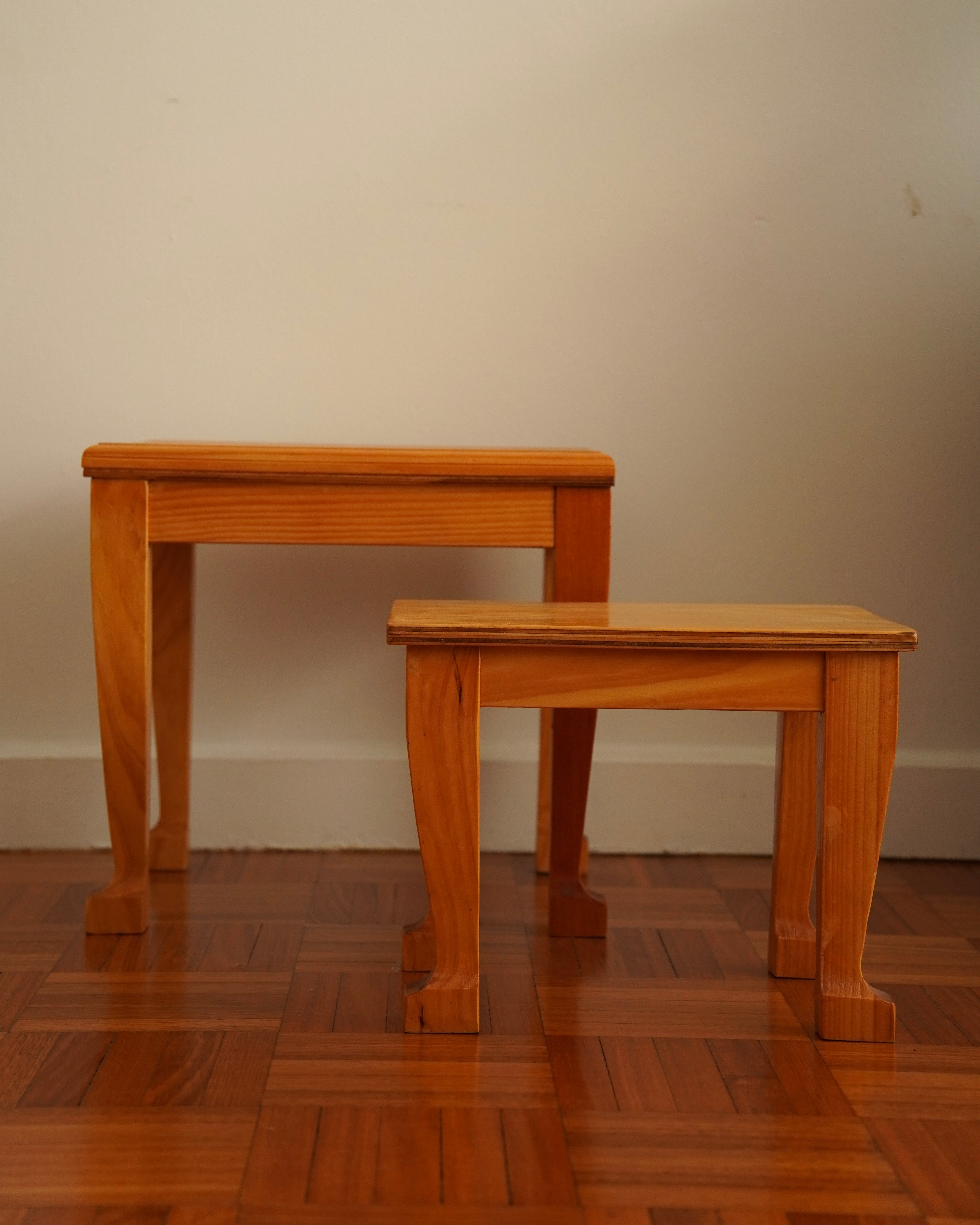 Pair of wooden side tables
