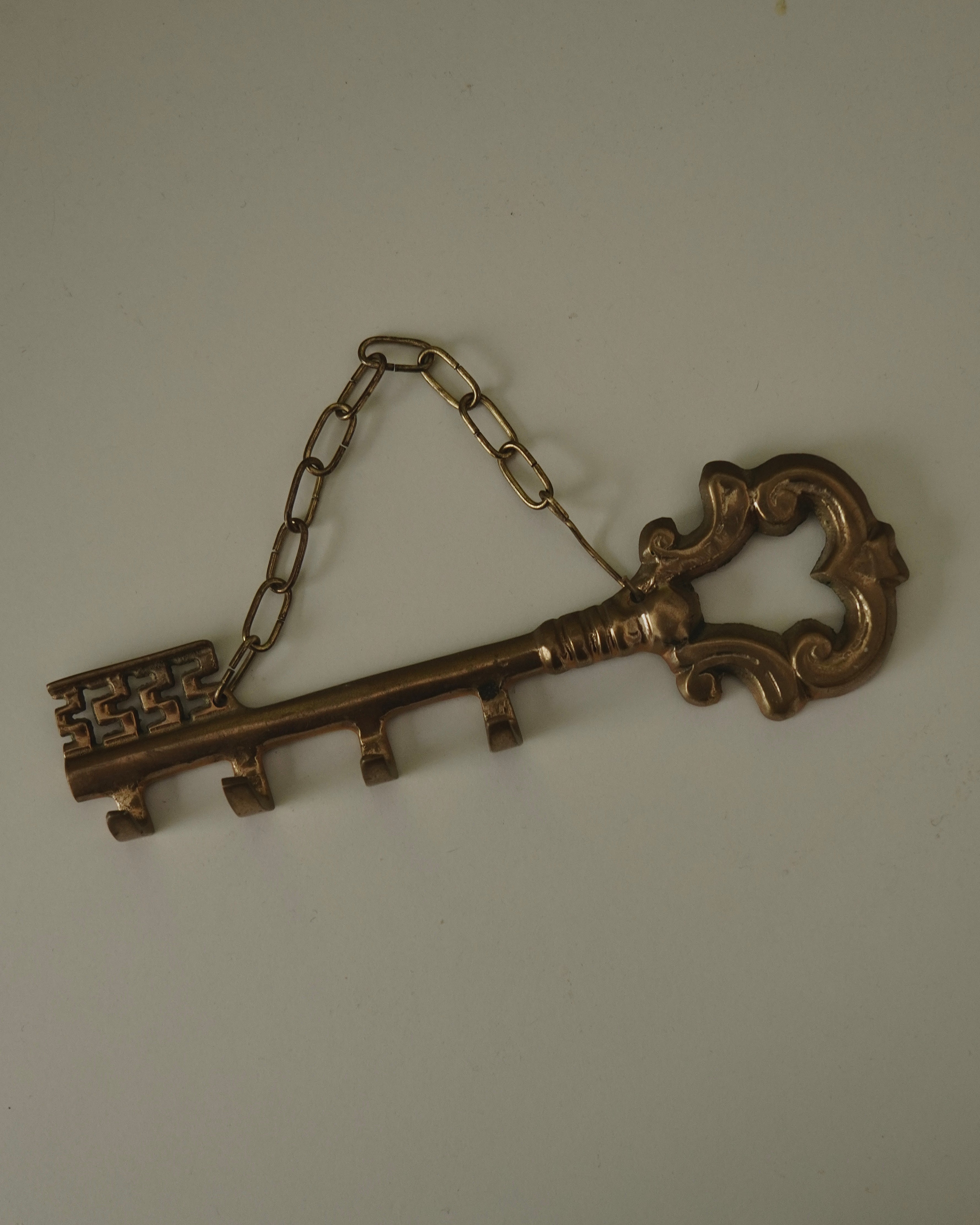 Brass key hanging hooks