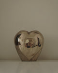 Heart shaped metal vase