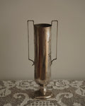 Art deco tall pewter vase with two handles, Made in Australia