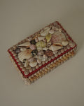 Seashell adorned rectangular trinket box