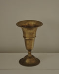 Brass tapered vase with round tapered base