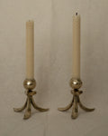 Pair of brass candle holders