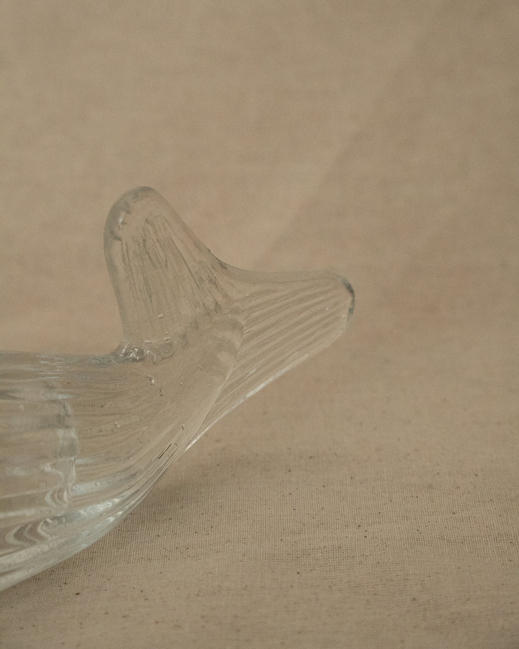 Silver coloured fish glass