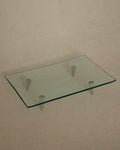 Rectangle atomic feet glass dish