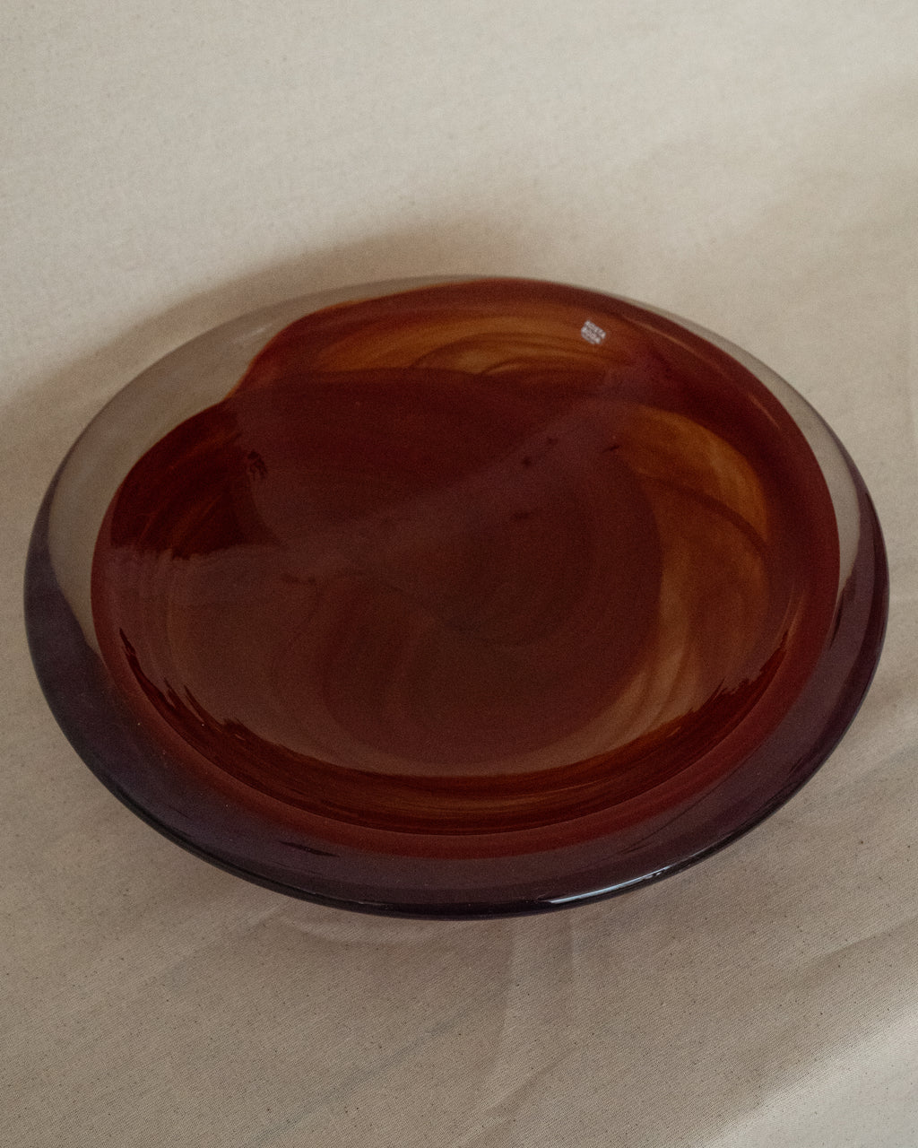 Kosta boda red glass bowl