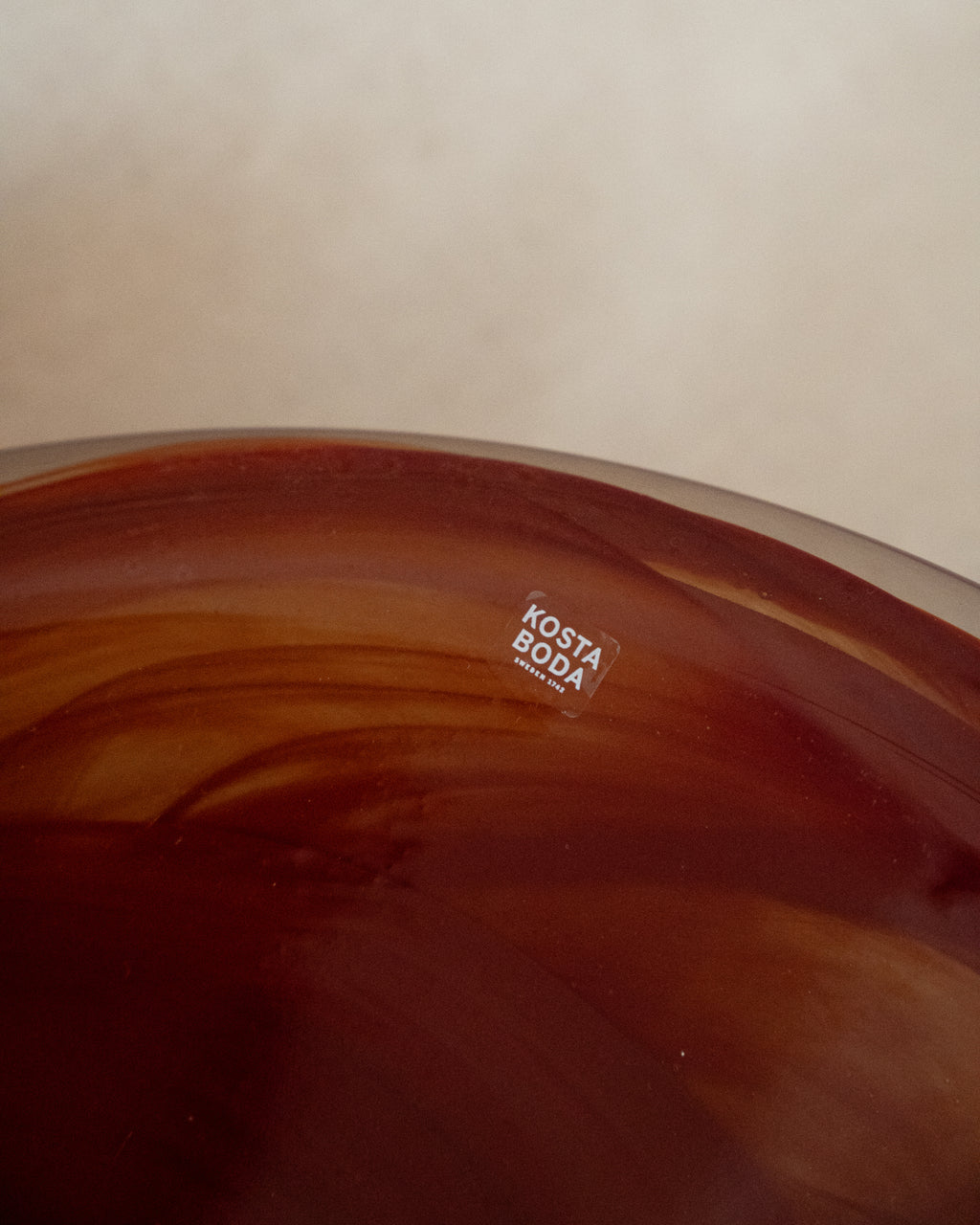 Kosta boda red glass bowl