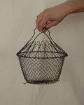 Metal wire collapsible basket