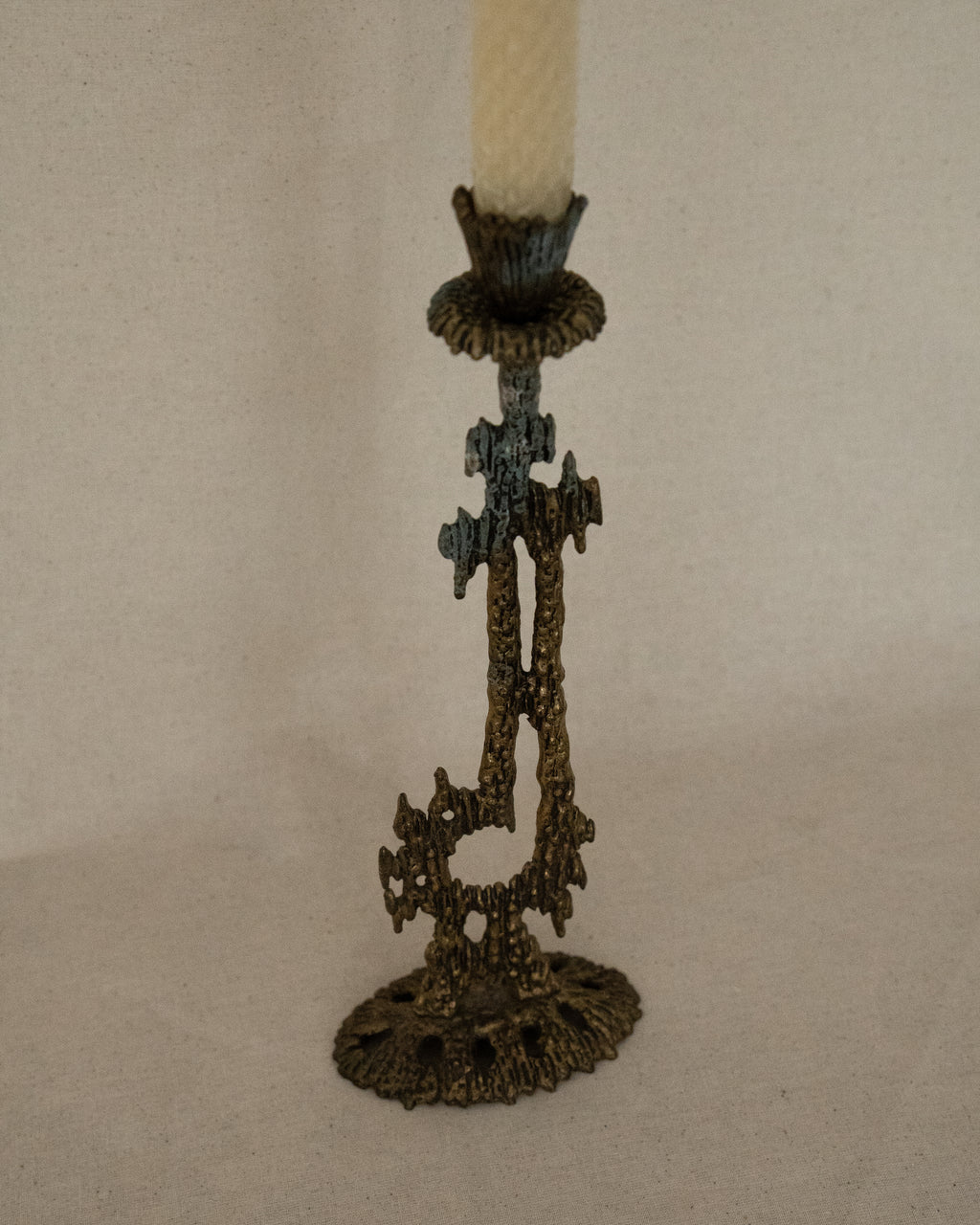Brutalist single candle holder