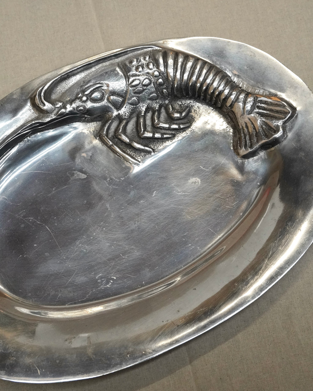 Lobster pewter plate dish