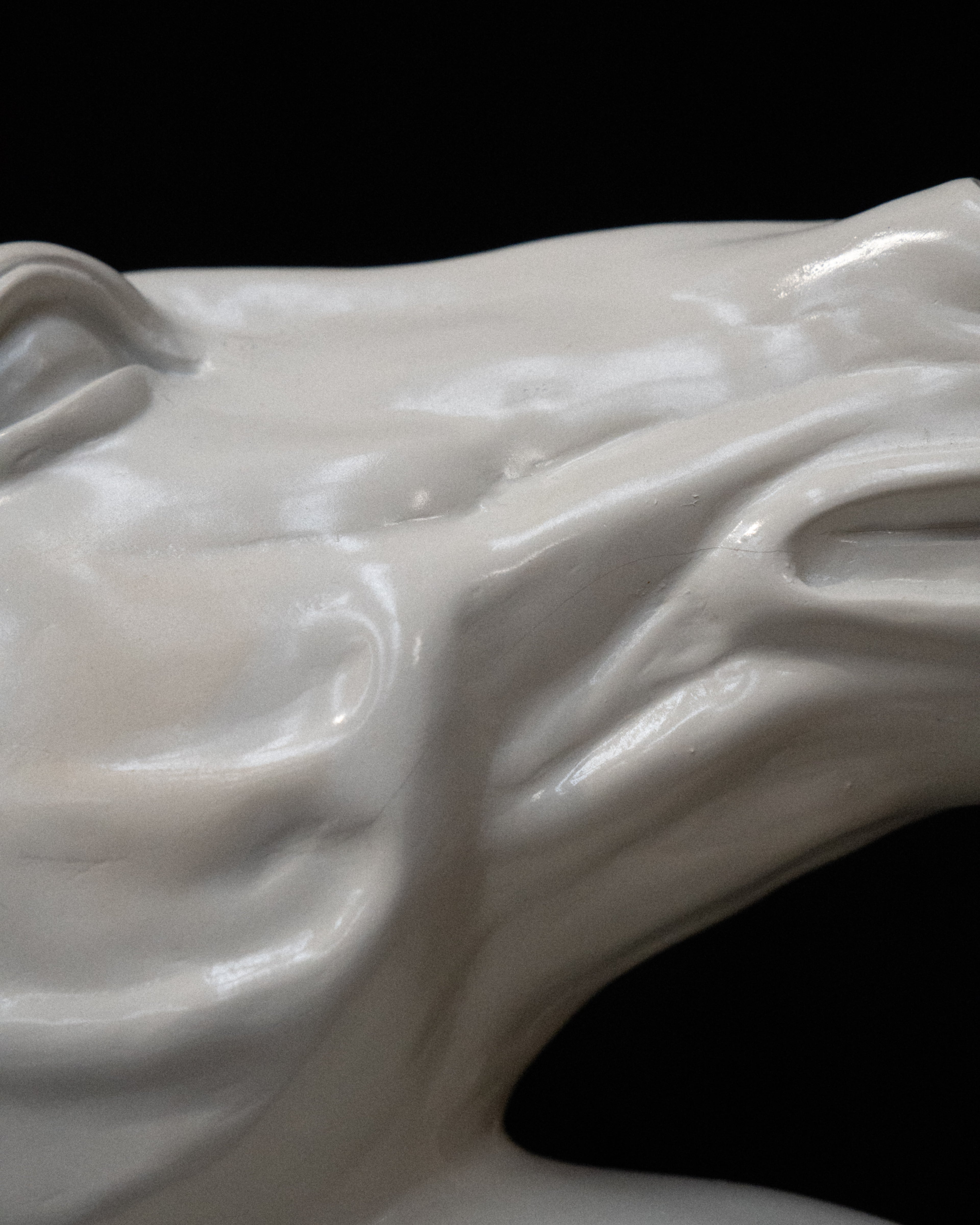 White horse head, possibly made of resin