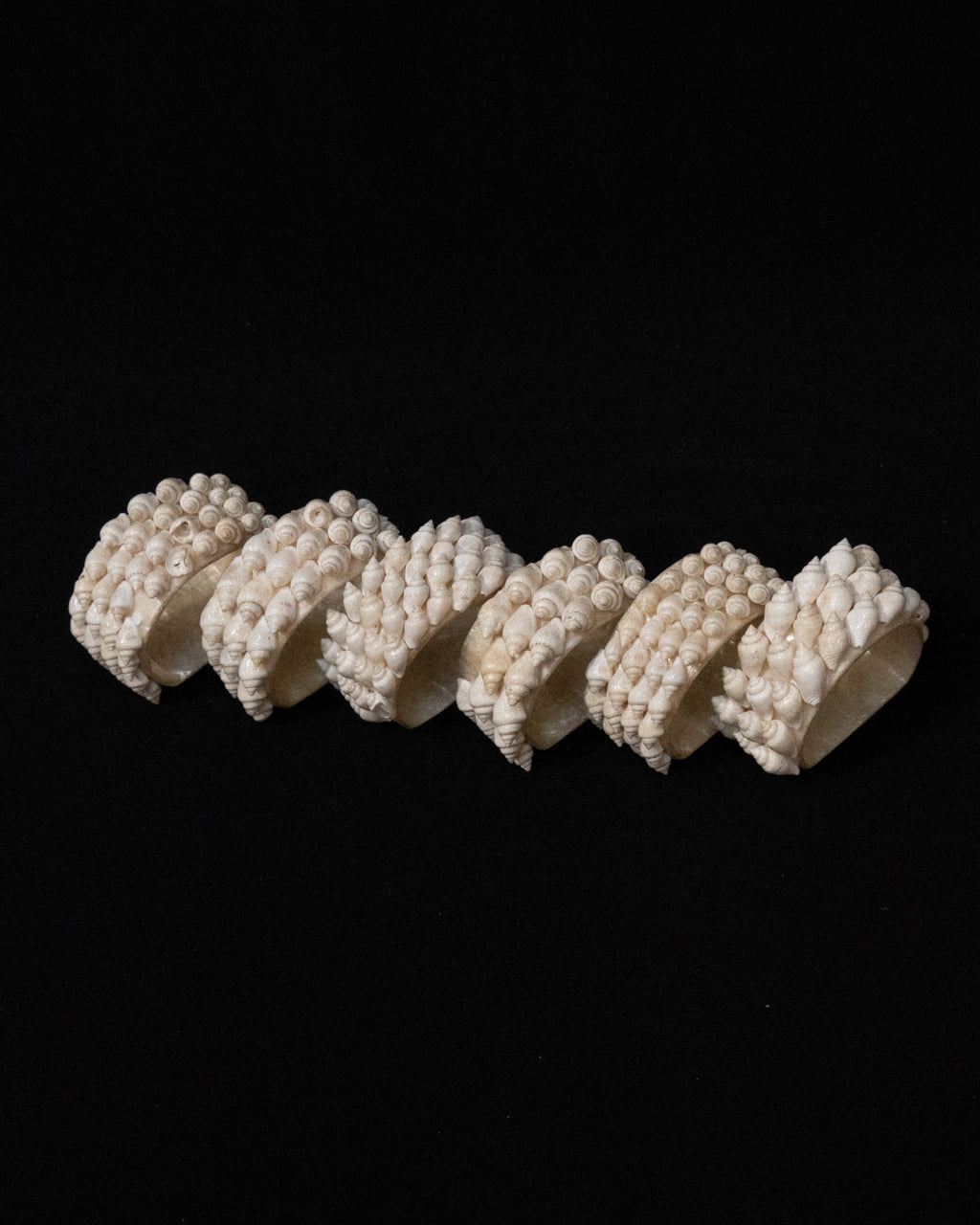 Set of 6 shell napkin holders