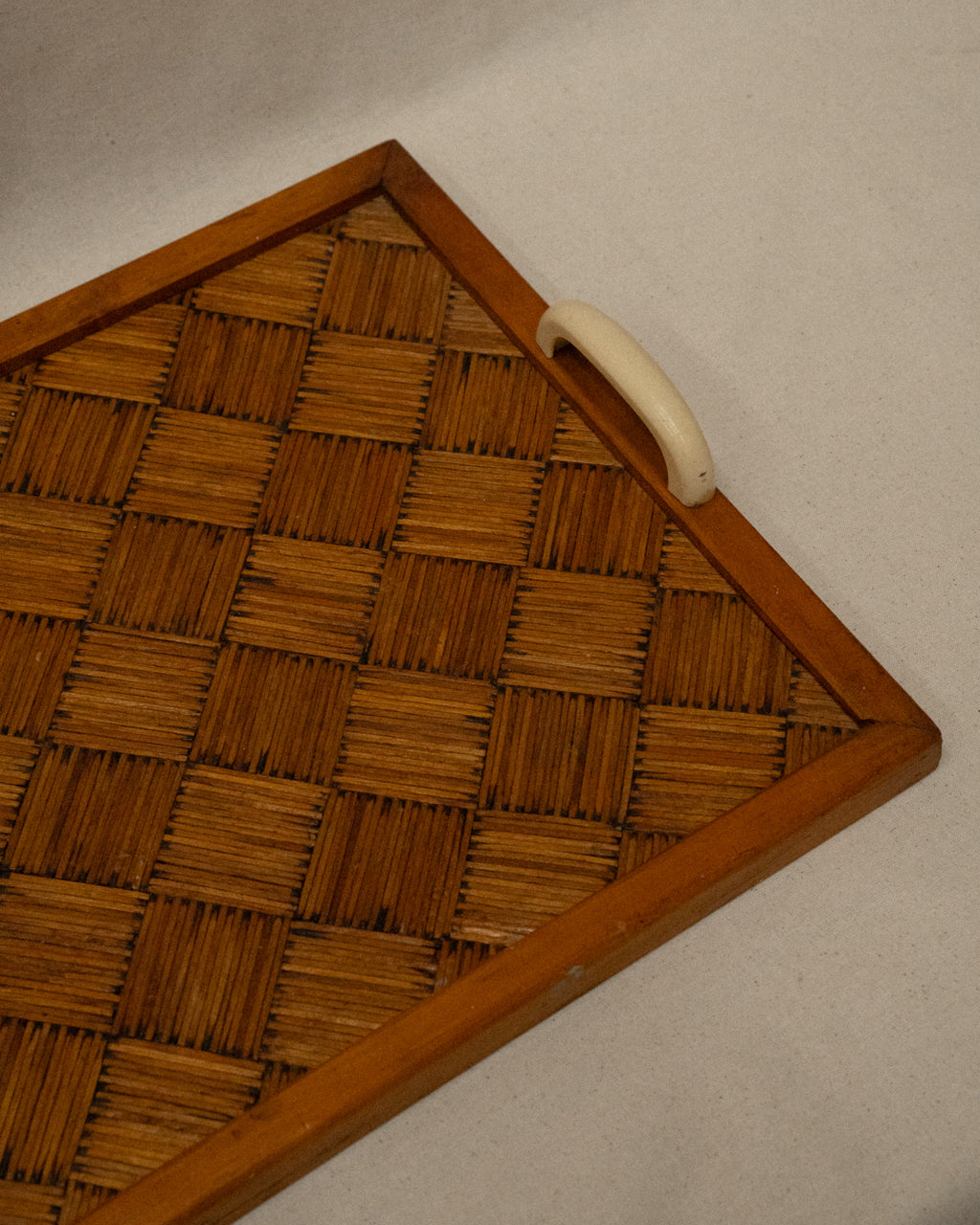 Matchstick tramp art tray