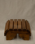 Slatted wooden stool