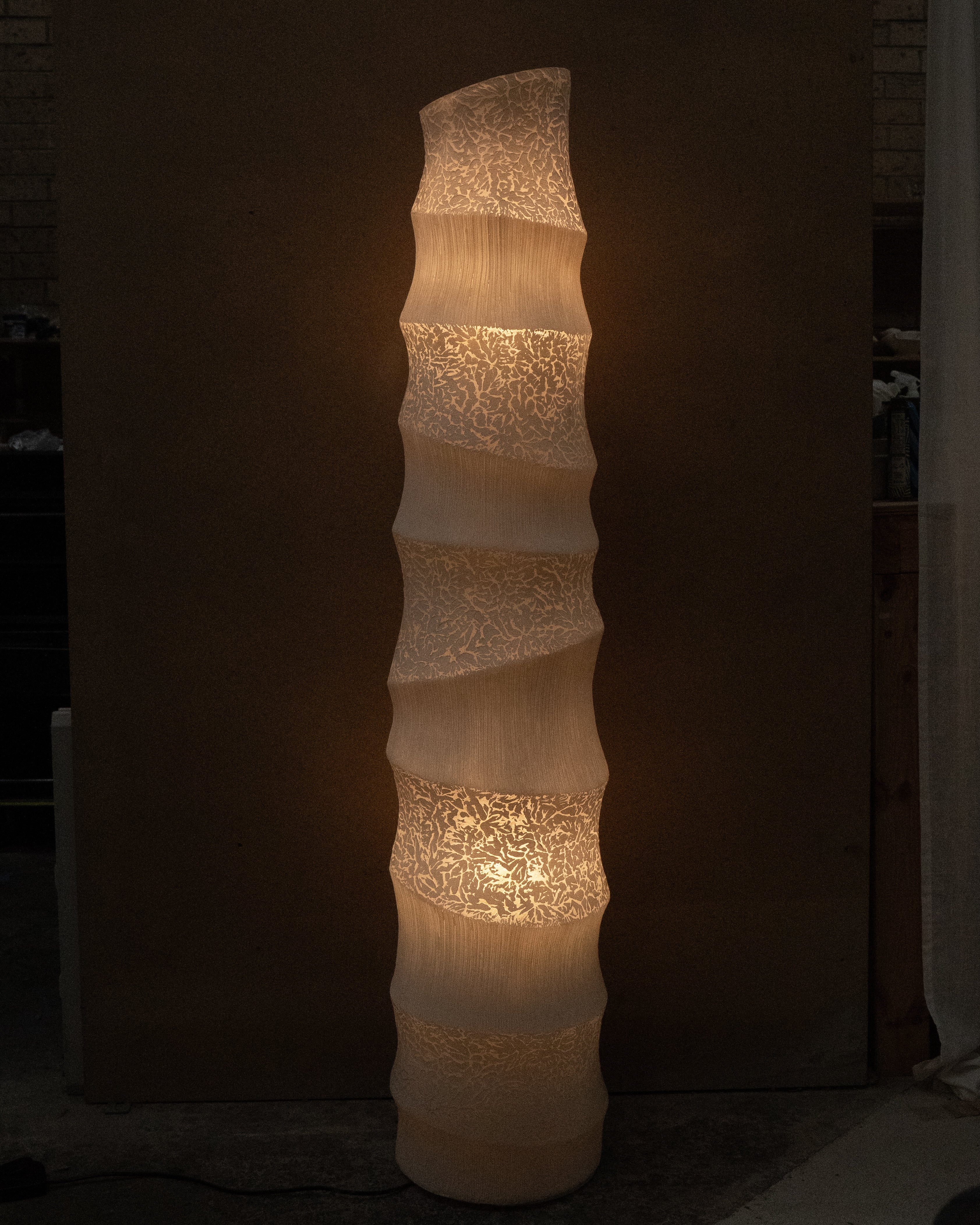 Fiberglass floor lamp