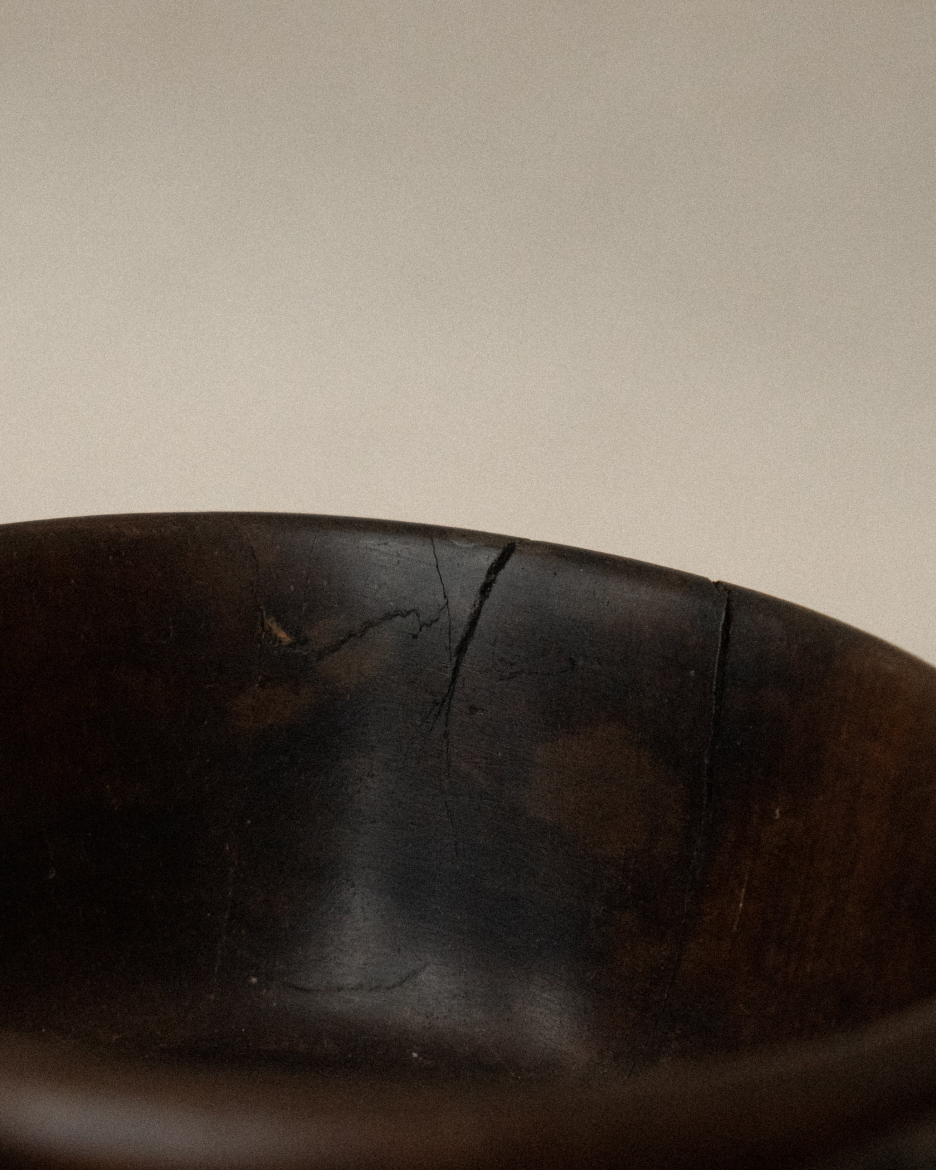 Solid handcarved wooden bowl with rhino engravings