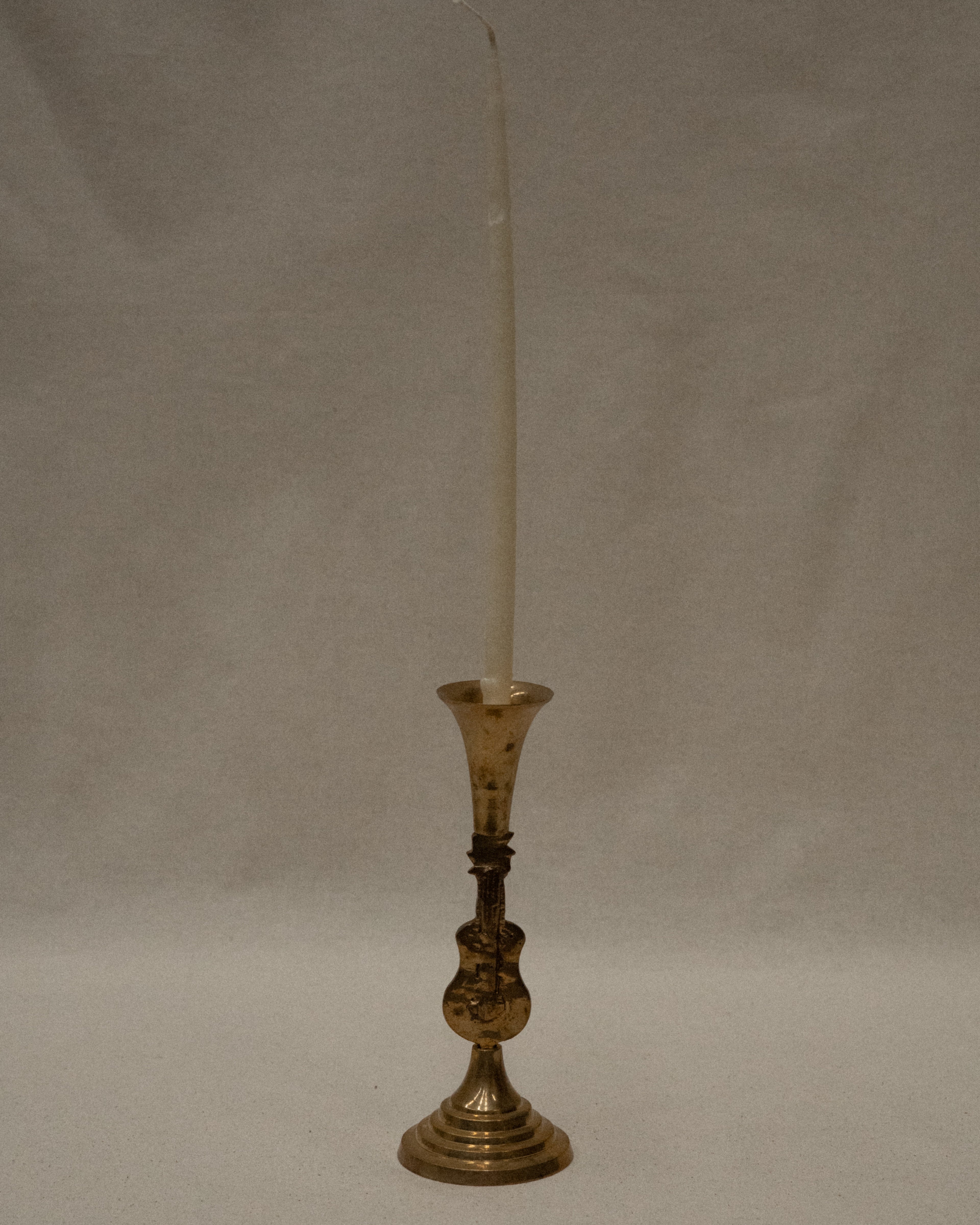 Guitar solid brass single candle holder