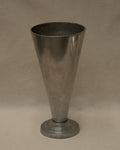 Art deco style conical footed aluminum vase