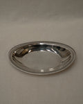 Silver plated tray in dip shape