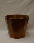 Wooden container bin with hammered copper nails