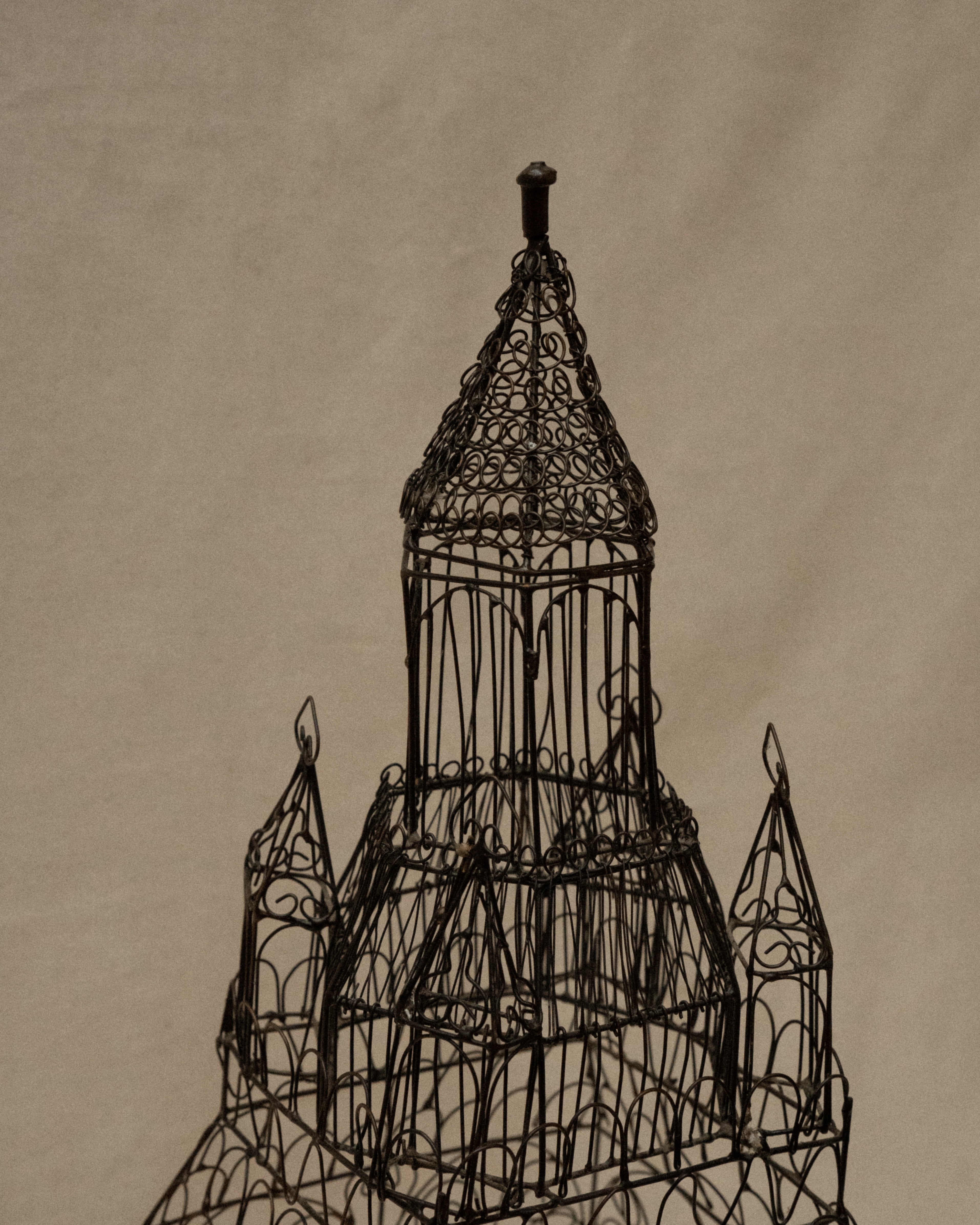 Wire castle sculpture