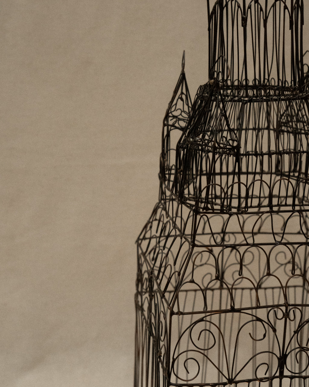 Wire castle sculpture