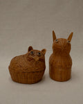 Woven wicker animal container