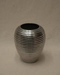 Aluminum ribbed vase