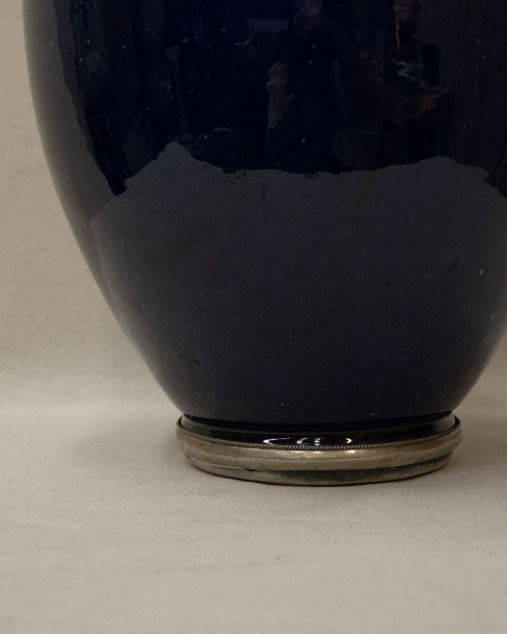 Large blue moroccan ceramic vase