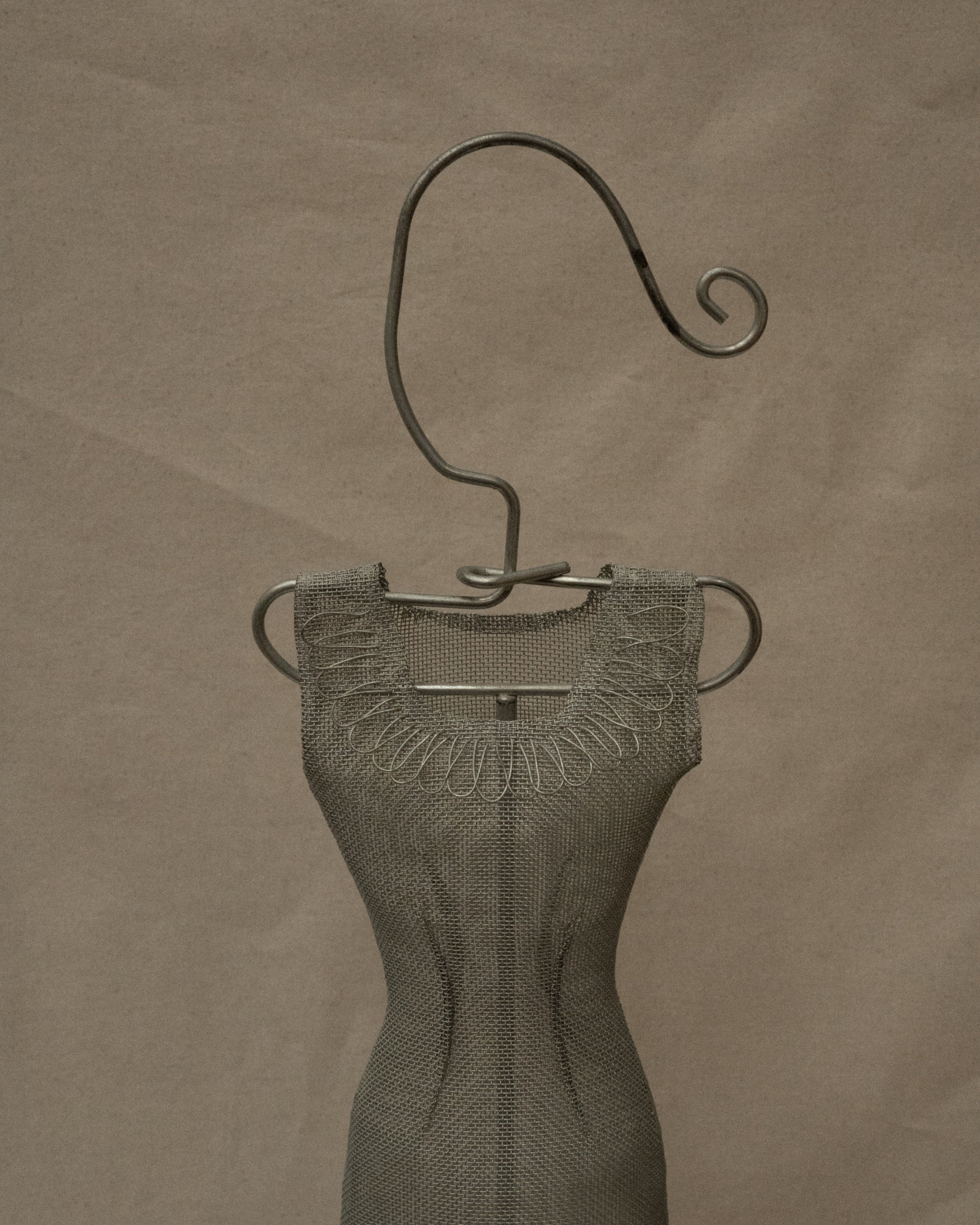 Vintage Ikea metal mesh dress jewellery holder