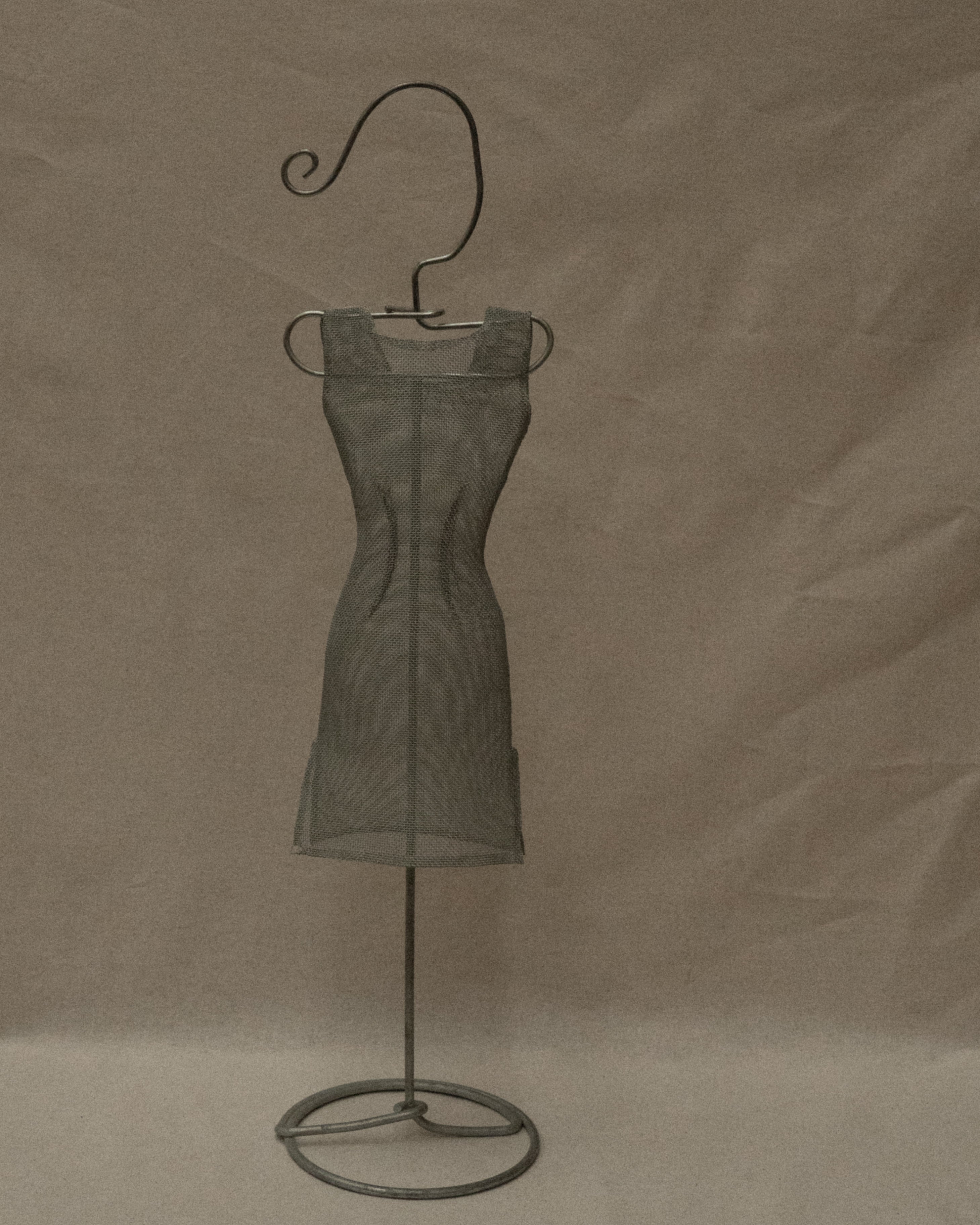 Vintage Ikea metal mesh dress jewellery holder