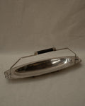 Silver plated art deco style tray with handle