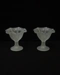 Pair of frosted glass coupes