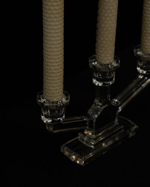 Art deco style crystal candelabra