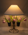 French wire lamp with 3 vessels