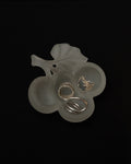 Frosted glass grape trinket dish