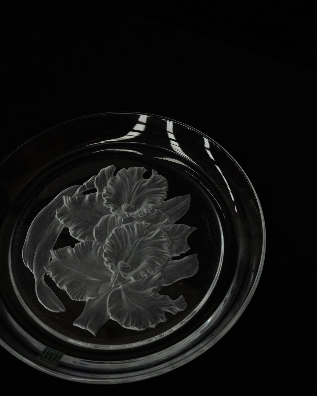 Crystal daffodil plate