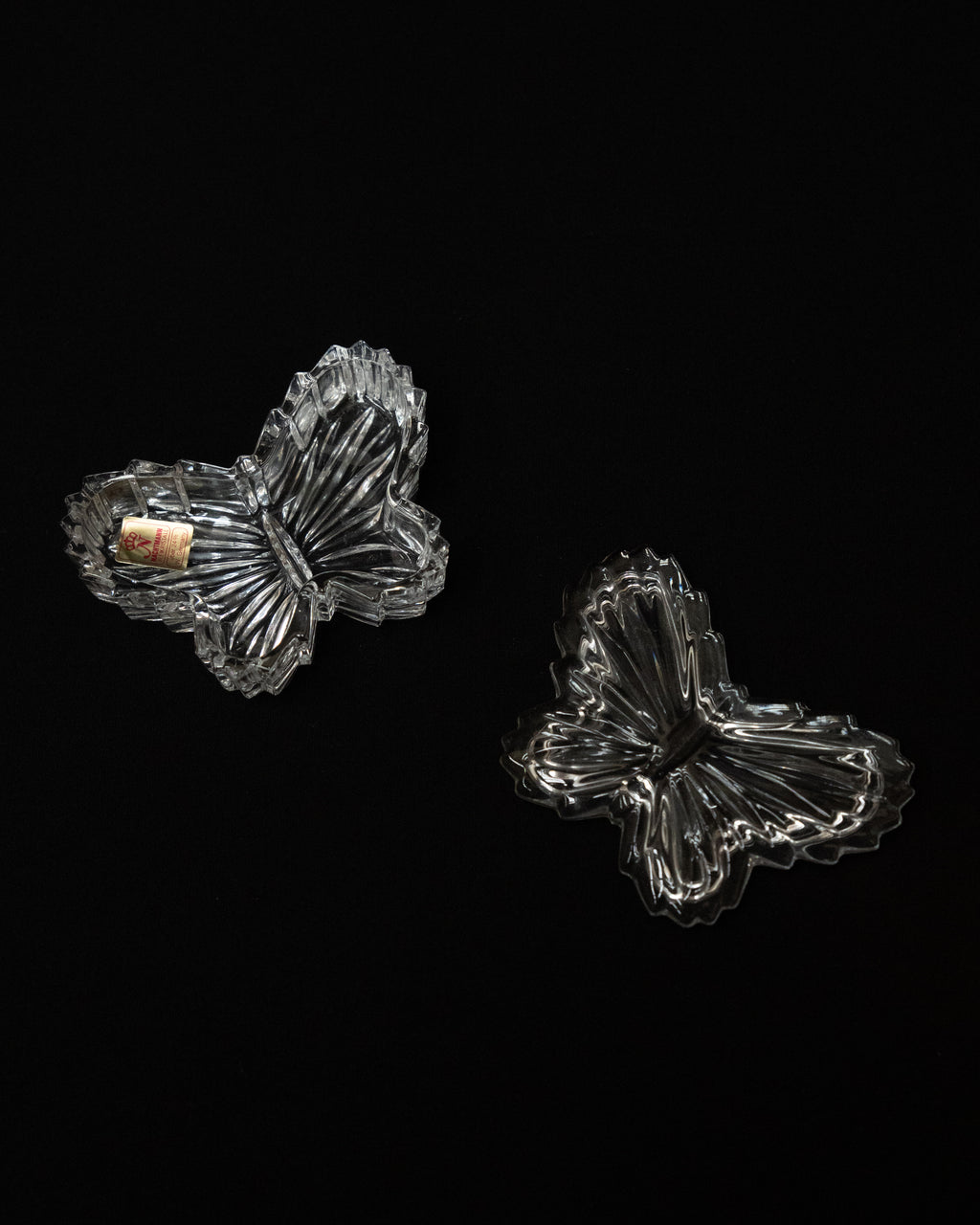 Clear butterfly crystal trinket box