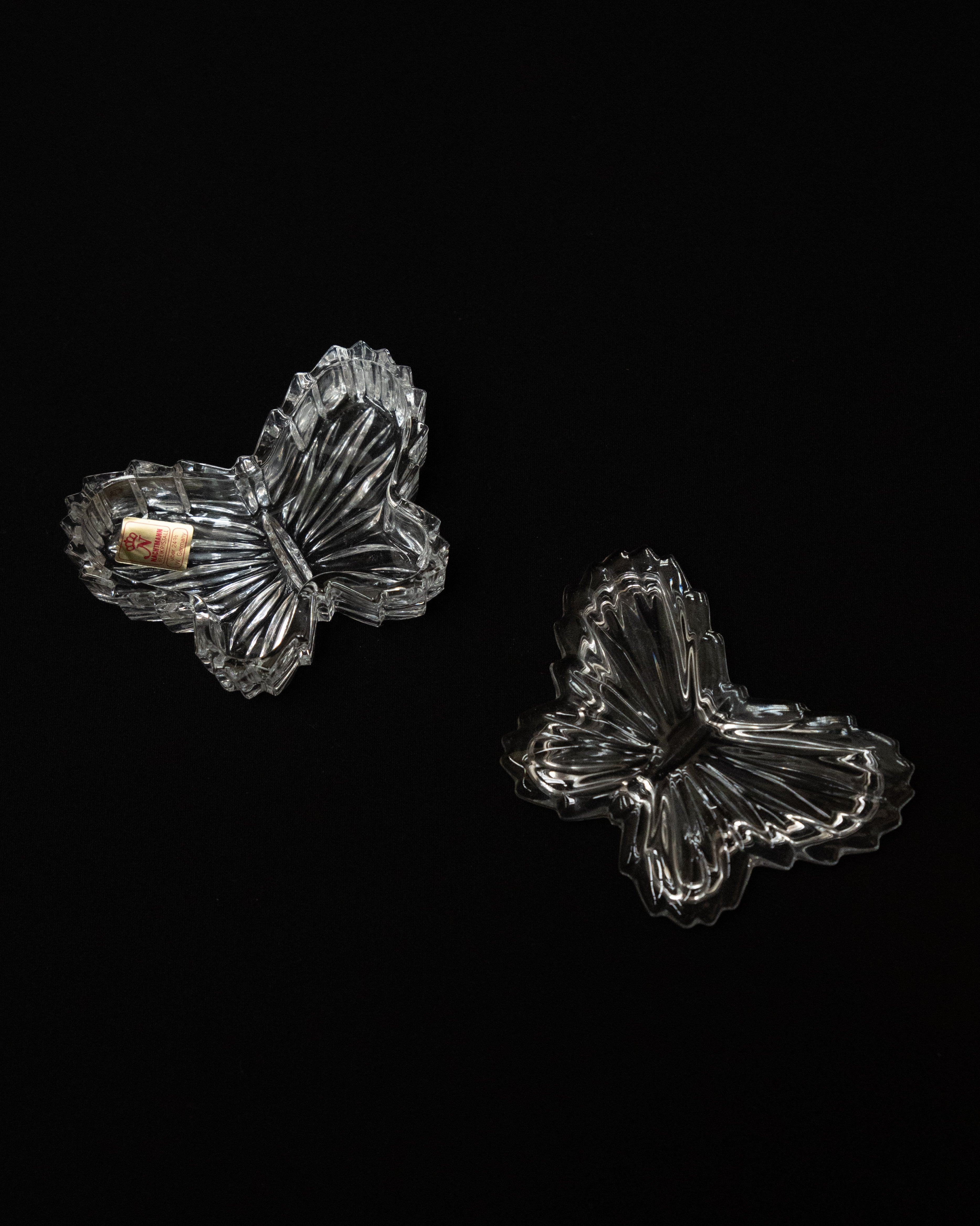 Clear butterfly crystal trinket box