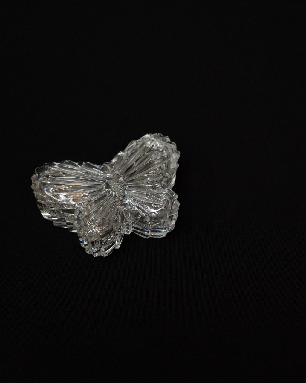 Clear butterfly crystal trinket box