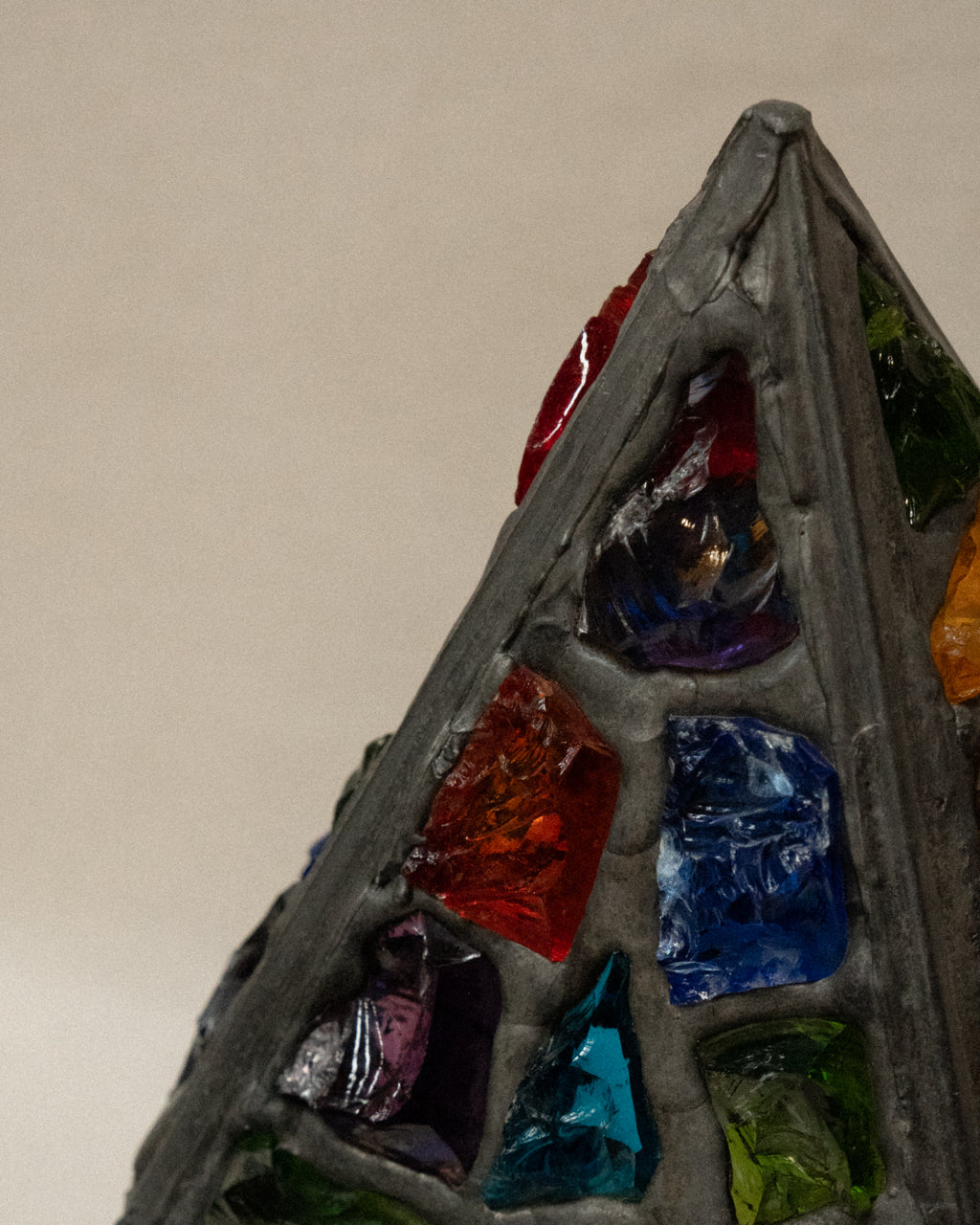 Rock glass lamp, 1950s, signed Peter Marsh B'Ham England