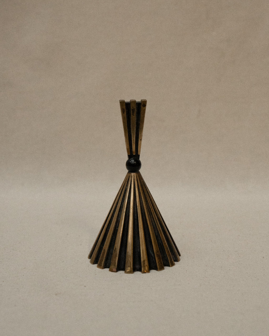 Art deco brass bell, potentially by Richard Rohac