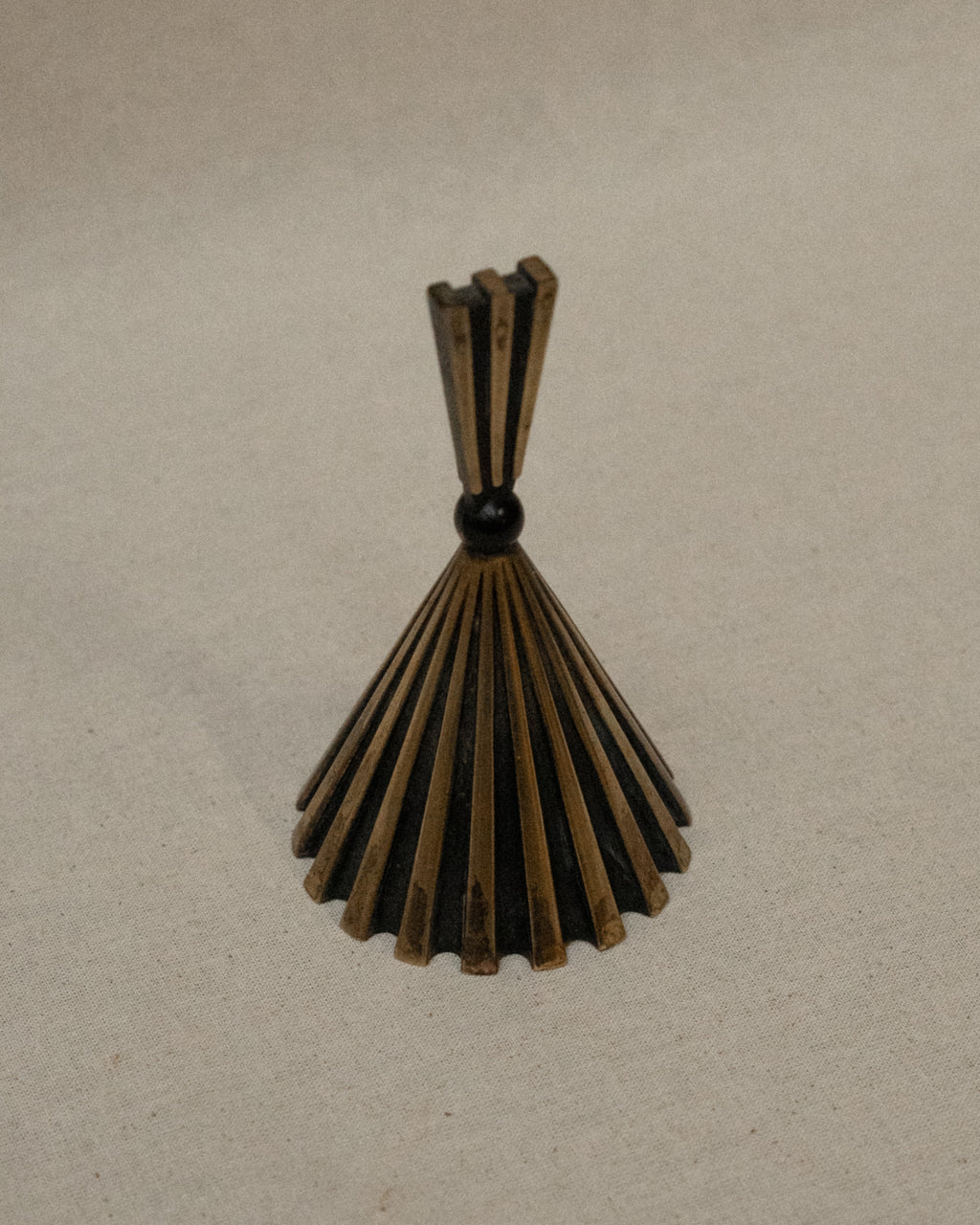 Art deco brass bell, potentially by Richard Rohac