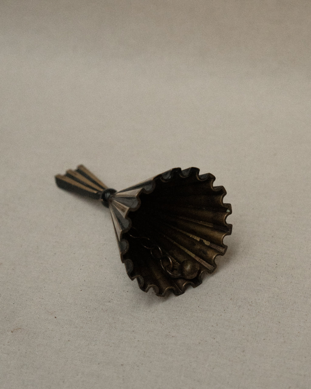 Art deco brass bell, potentially by Richard Rohac