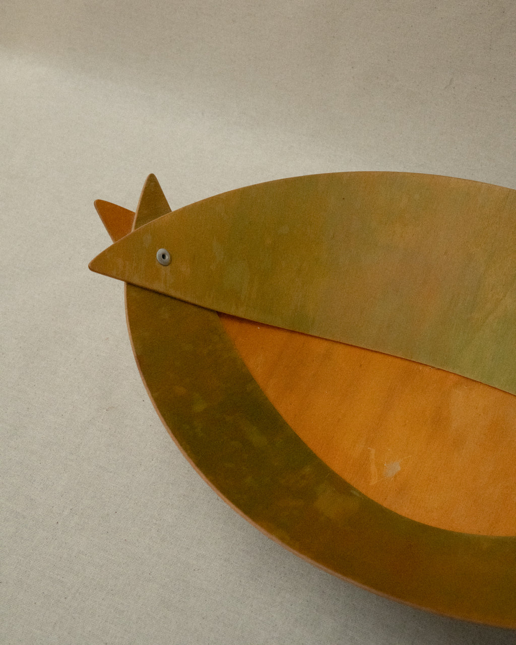 Green and yellow bowl by Woodworm Studios, Australia