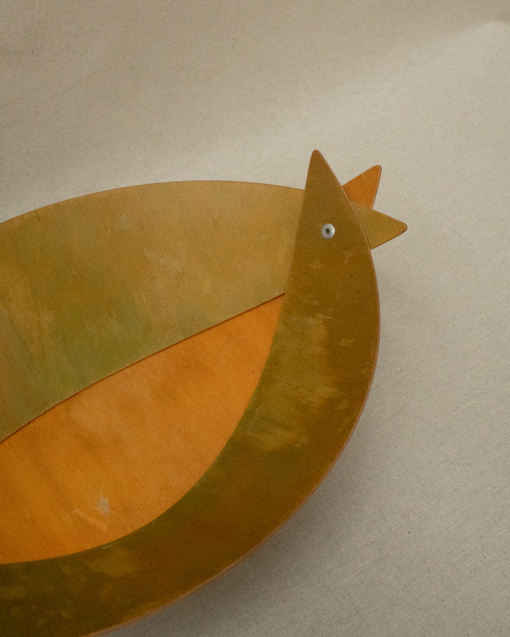 Green and yellow bowl by Woodworm Studios, Australia